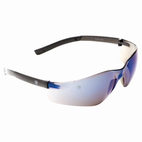 PRO SAFETY GLASSES FUTURA BLUE MIRROR 